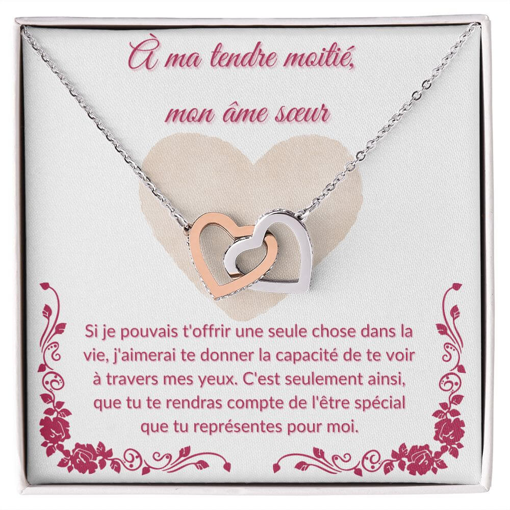 À mon âme sœur, Interlocking Hearts Necklace - Best Today's Gifts