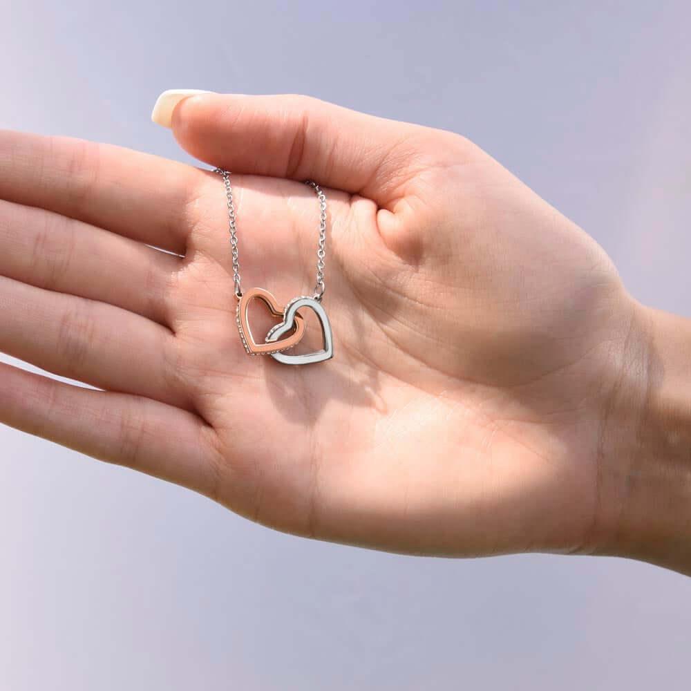 À ma Maman, Interlocking Hearts Necklace, de la part de ton fils - Best Today's Gifts
