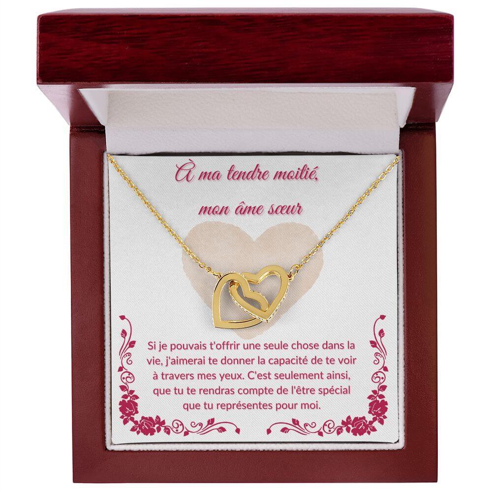 À mon âme sœur, Interlocking Hearts Necklace - Best Today's Gifts