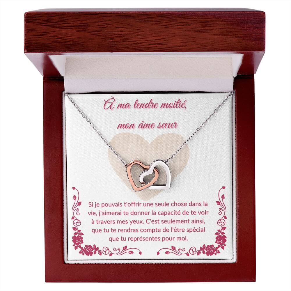 À mon âme sœur, Interlocking Hearts Necklace - Best Today's Gifts