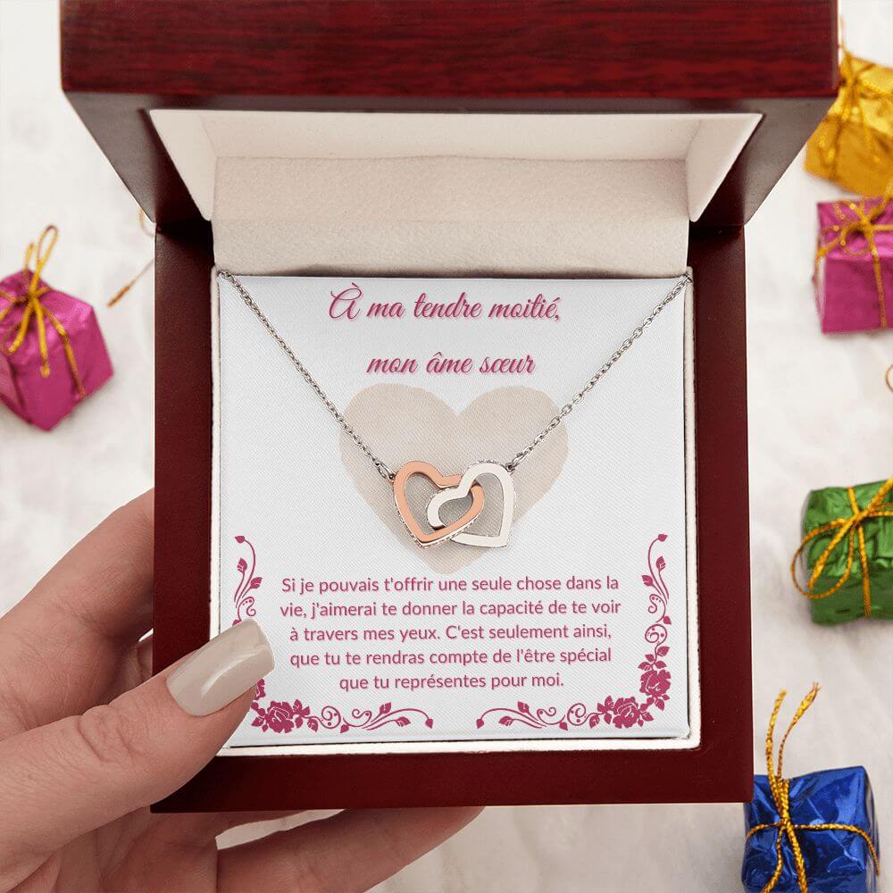 À mon âme sœur, Interlocking Hearts Necklace - Best Today's Gifts