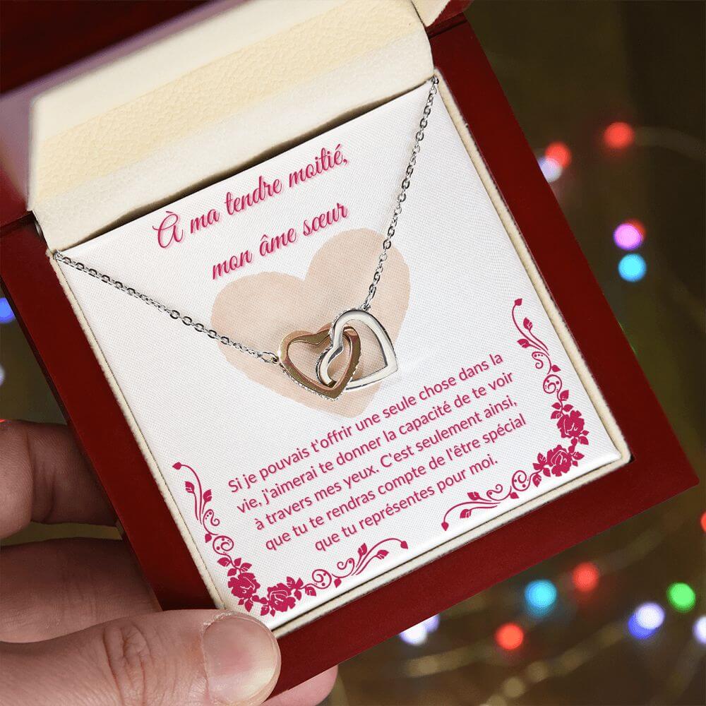 À mon âme sœur, Interlocking Hearts Necklace - Best Today's Gifts