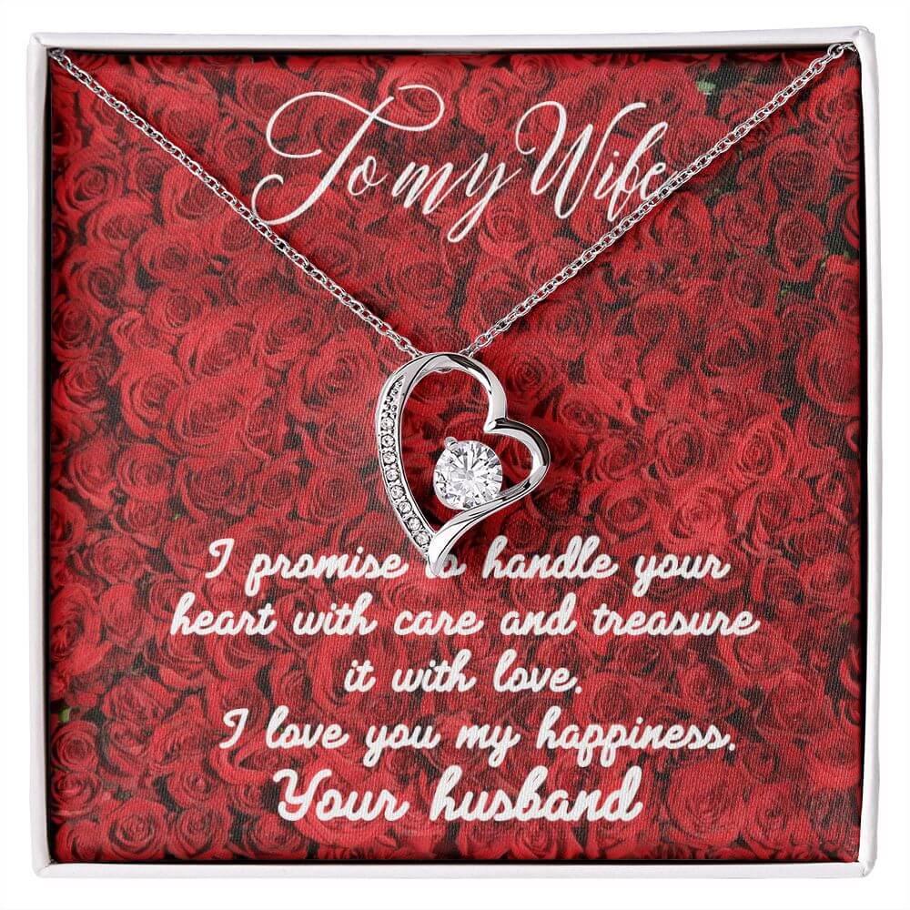 To My Wife Forever Love Necklace, Wife Gift From Husband, Anniversary Gift for Wife, Sentimental Gift for Wife, Birthday Gift for Wife - Best Today's Gifts