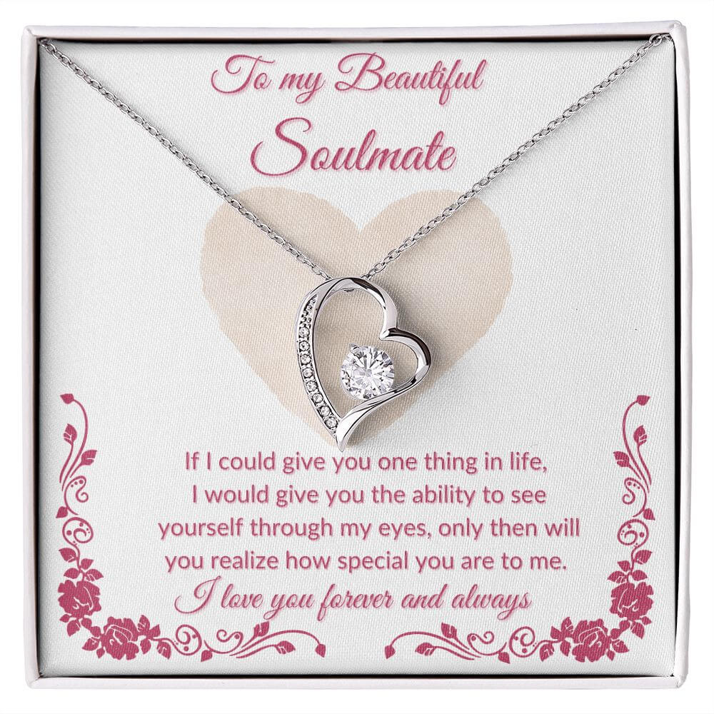 To My Soulmate Forever Love Necklace, Necklace For Her, Soulmate Necklace Gift For Her, Soulmate Gift, Soulmate Jewelry, Jewelry Gift Her - Best Today's Gifts