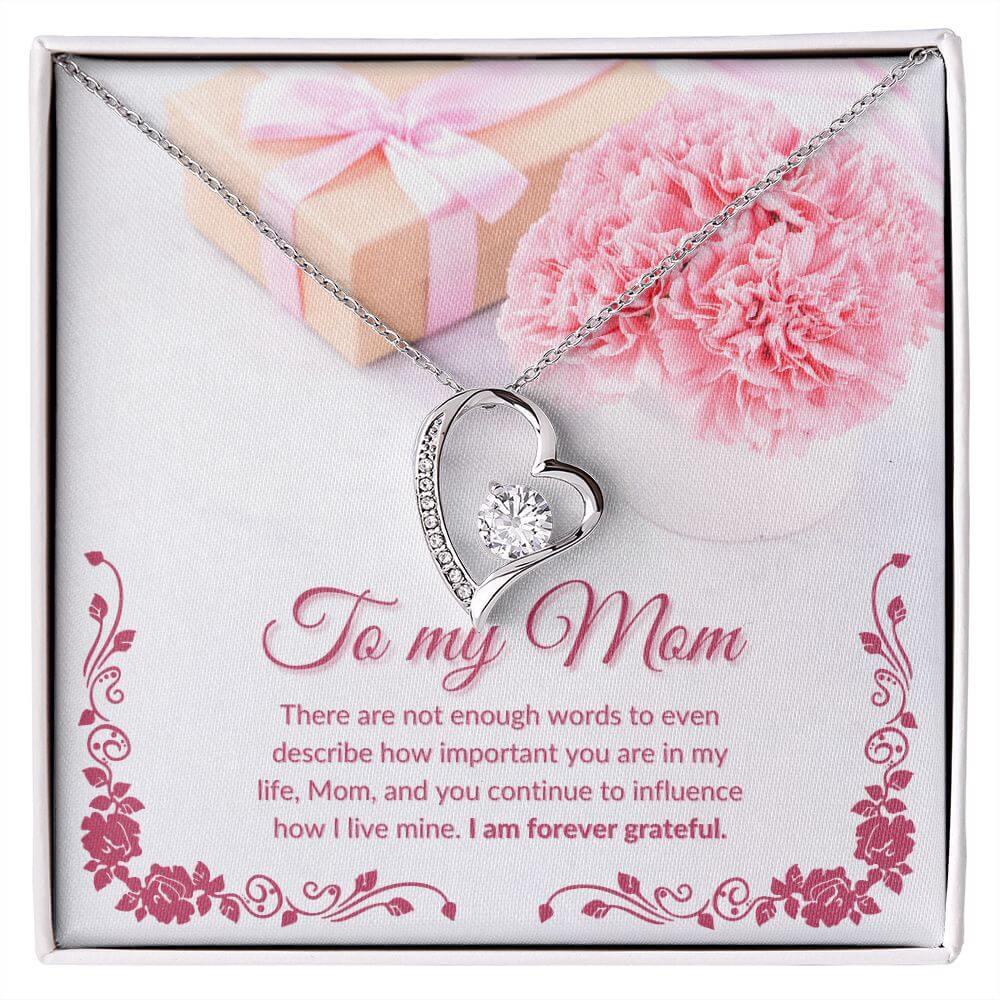 To My Mom Forever Love Necklace, Forever Love Necklace From Daughter, Forever Love Necklace From Son, Housewarming Gift For My Mom - Best Today's Gifts