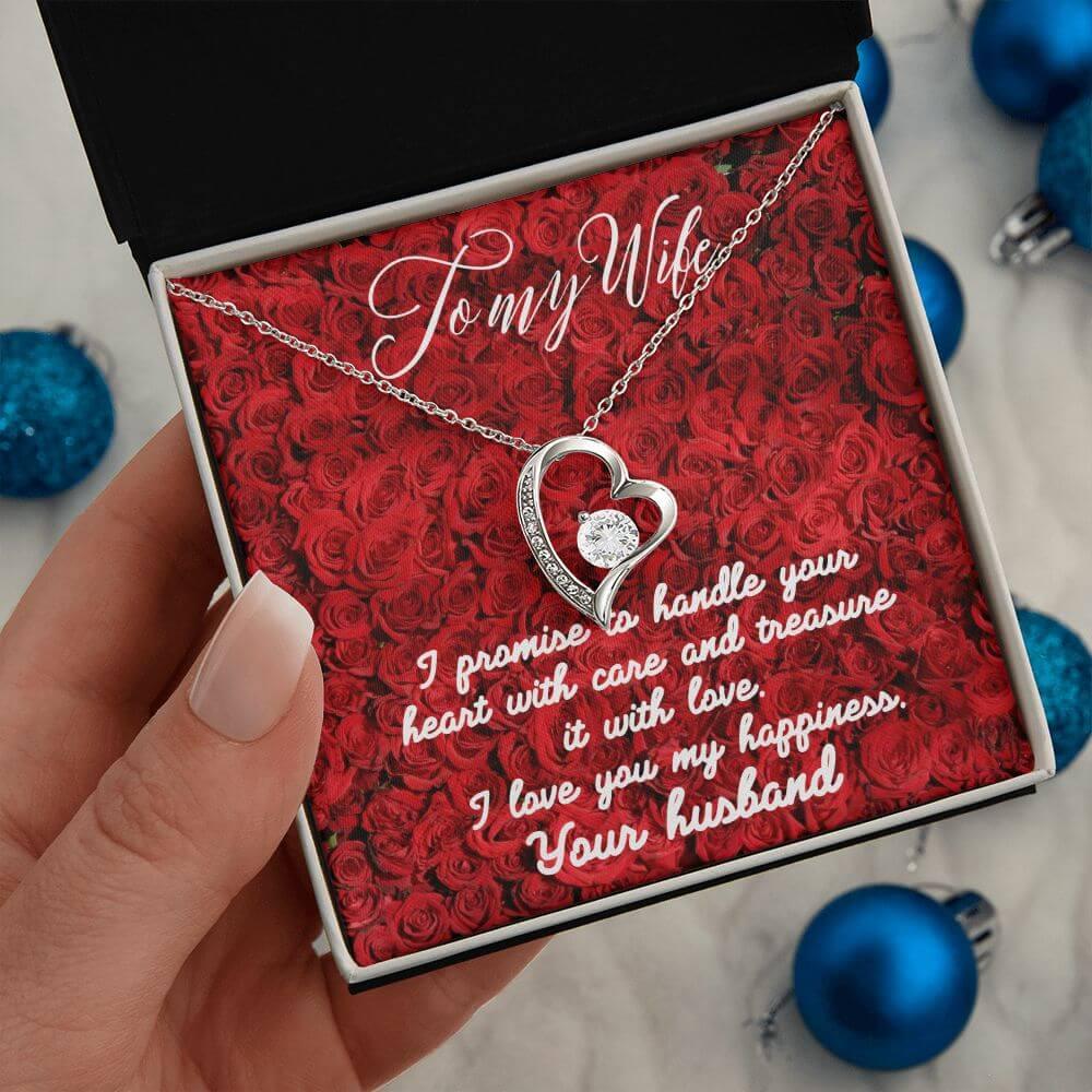 To My Wife Forever Love Necklace, Wife Gift From Husband, Anniversary Gift for Wife, Sentimental Gift for Wife, Birthday Gift for Wife - Best Today's Gifts