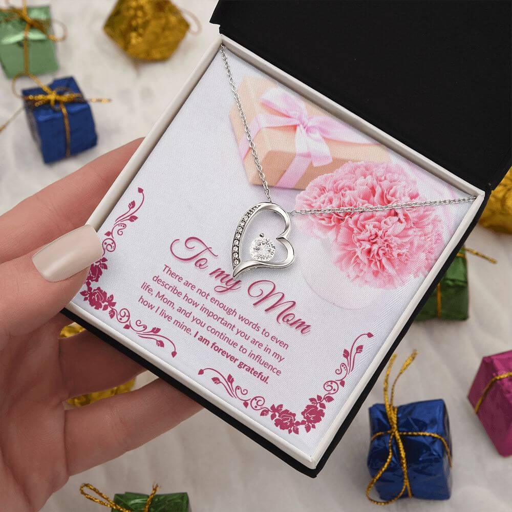 To My Mom Forever Love Necklace, Forever Love Necklace From Daughter, Forever Love Necklace From Son, Housewarming Gift For My Mom - Best Today's Gifts