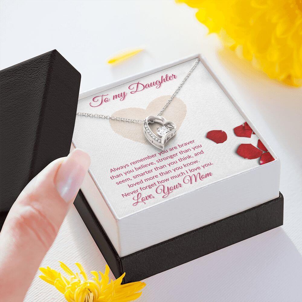 Daughter Forever Love Necklace From Mom, Daughter Anniversary Gift, Sentimental Gift for Daughter, Birthday Gift for Daughter - Best Today's Gifts