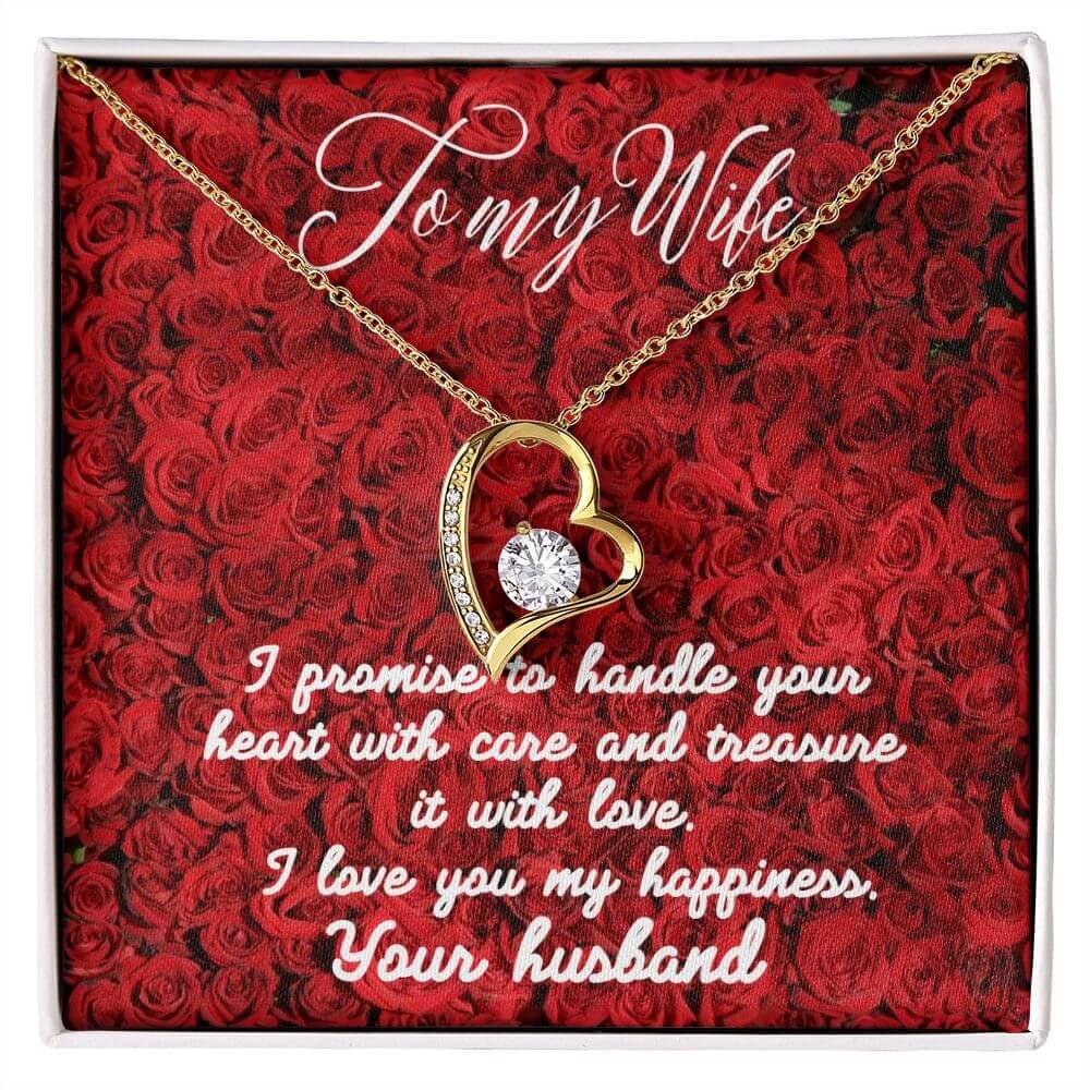 To My Wife Forever Love Necklace, Wife Gift From Husband, Anniversary Gift for Wife, Sentimental Gift for Wife, Birthday Gift for Wife - Best Today's Gifts