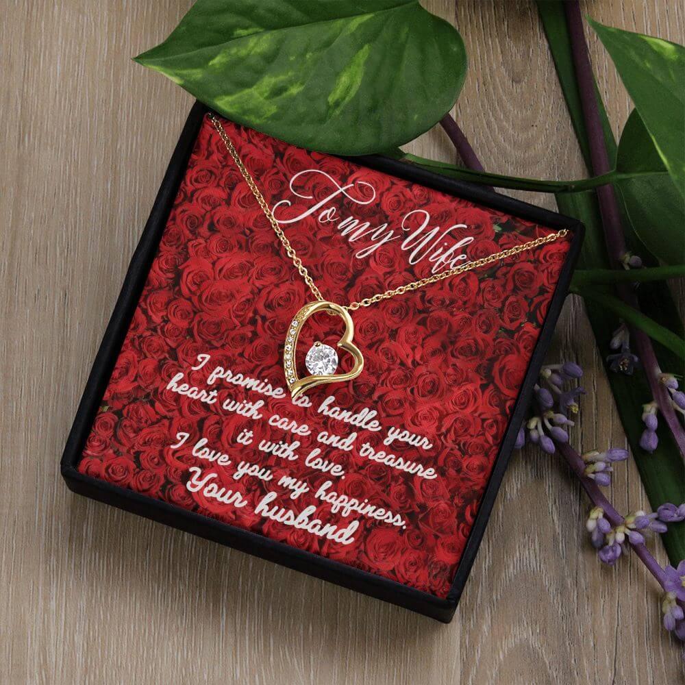 To My Wife Forever Love Necklace, Wife Gift From Husband, Anniversary Gift for Wife, Sentimental Gift for Wife, Birthday Gift for Wife - Best Today's Gifts