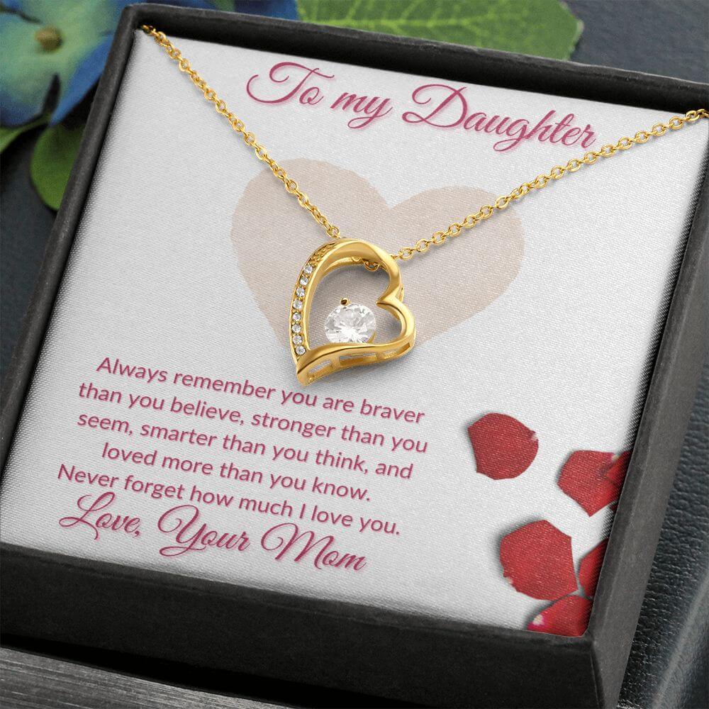 Daughter Forever Love Necklace From Mom, Daughter Anniversary Gift, Sentimental Gift for Daughter, Birthday Gift for Daughter - Best Today's Gifts