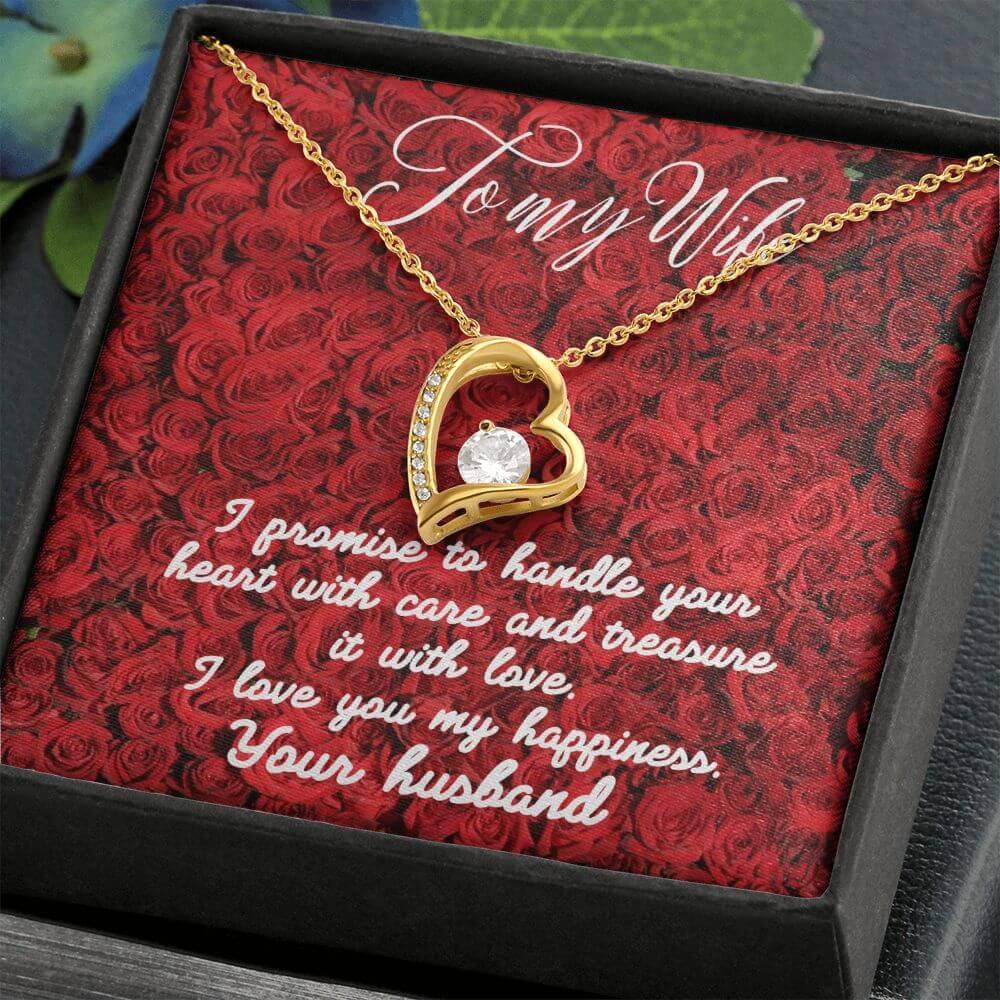 To My Wife Forever Love Necklace, Wife Gift From Husband, Anniversary Gift for Wife, Sentimental Gift for Wife, Birthday Gift for Wife - Best Today's Gifts