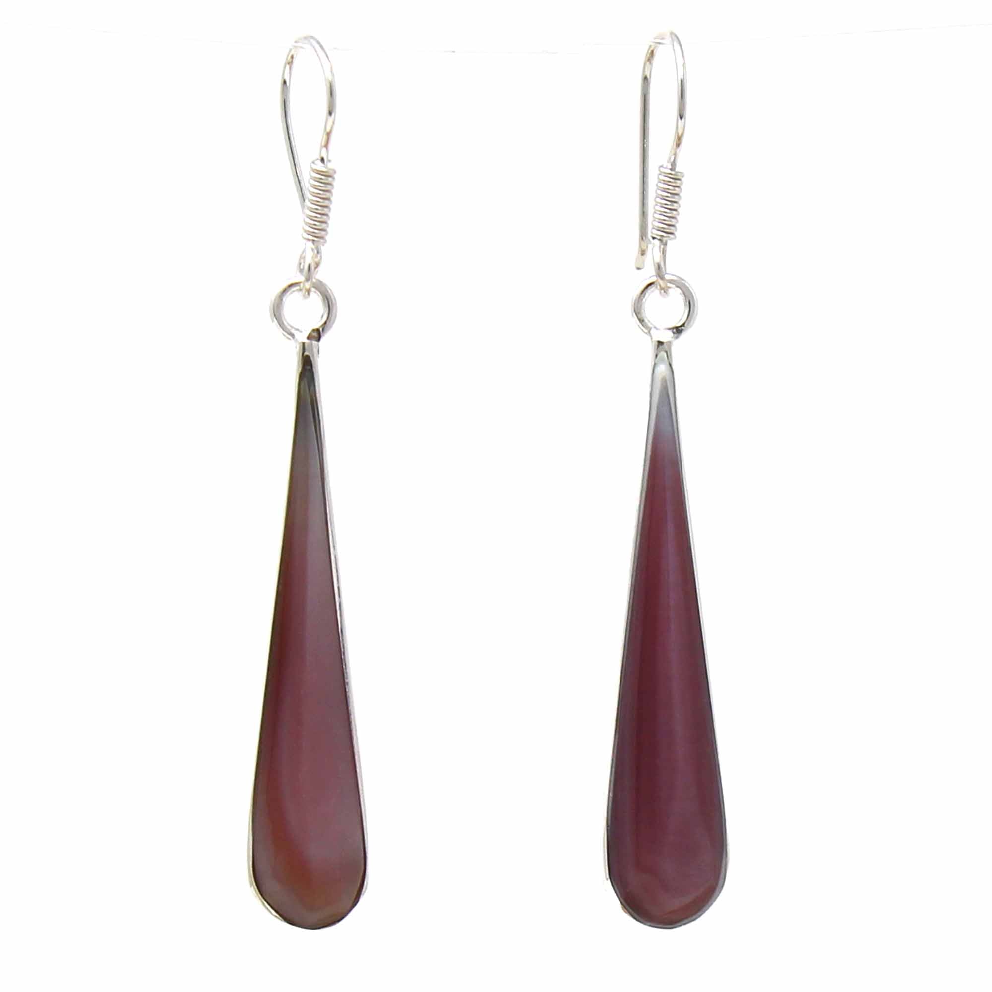 Pink Clam Shell Elongated Teardrop Earrings - Best Today's Gifts