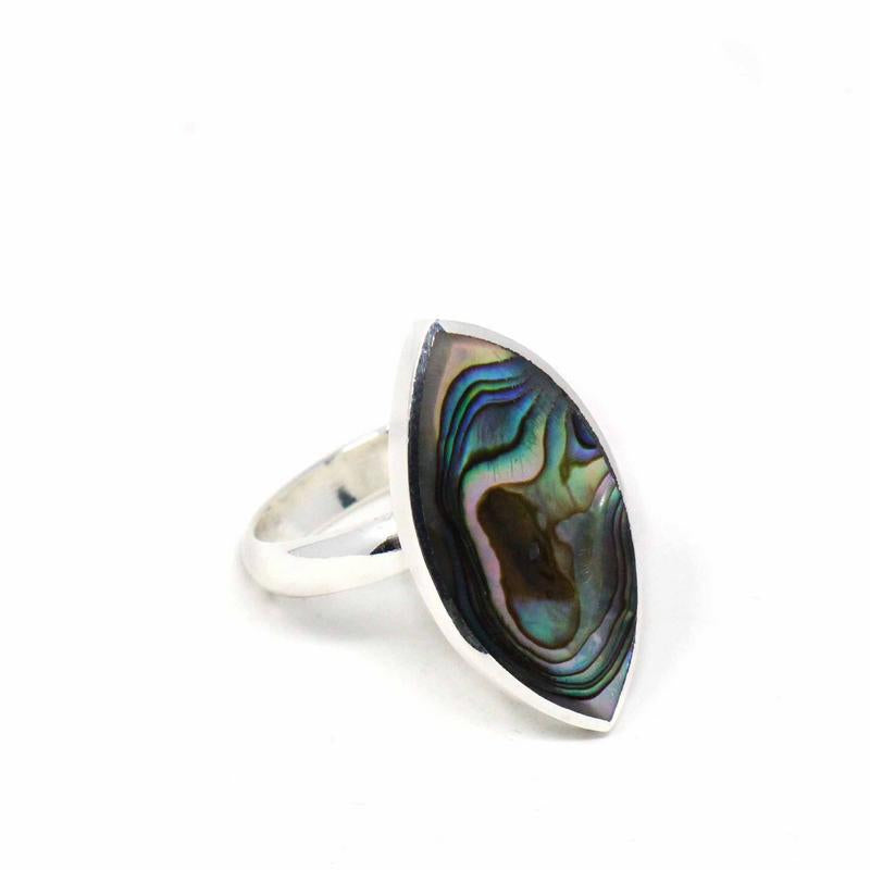 Ring, Abalone and Silver Ellipse - Best Today's Gifts