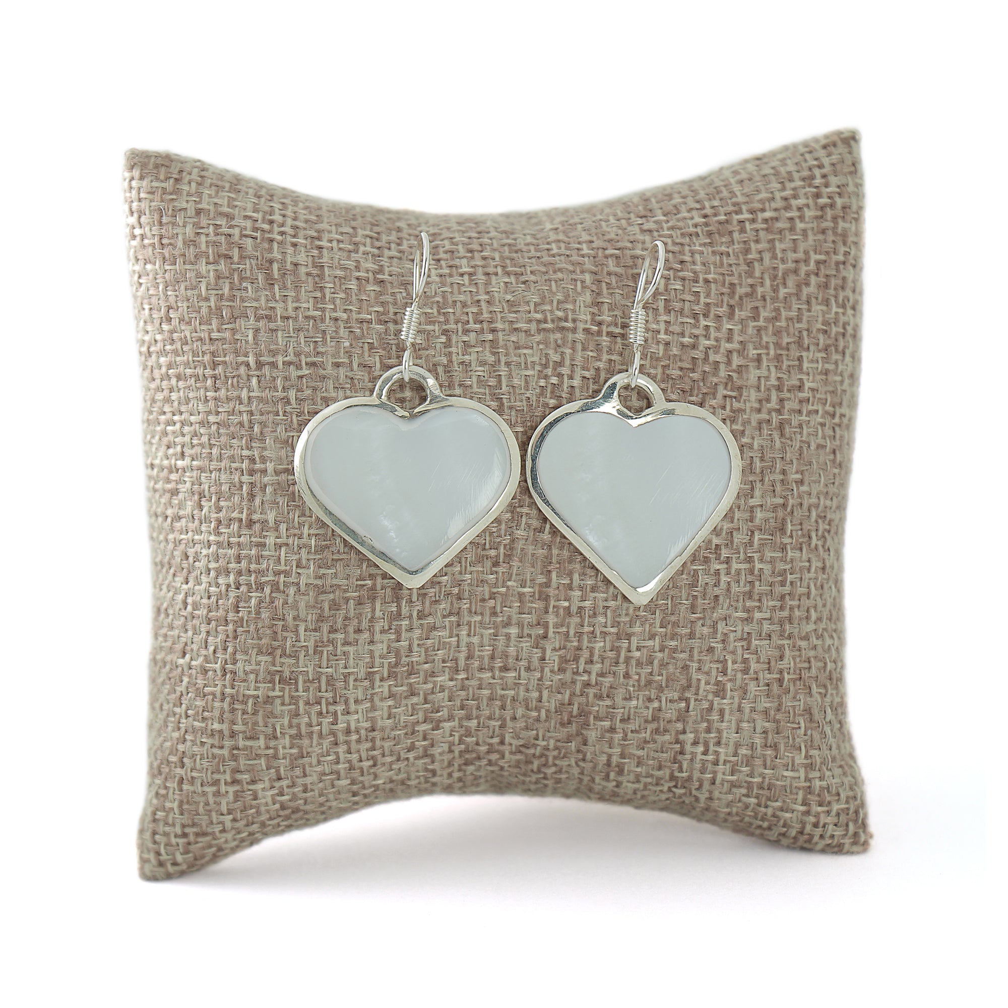 Mother of Pearl Heart Dangle Earrings - Best Today's Gifts