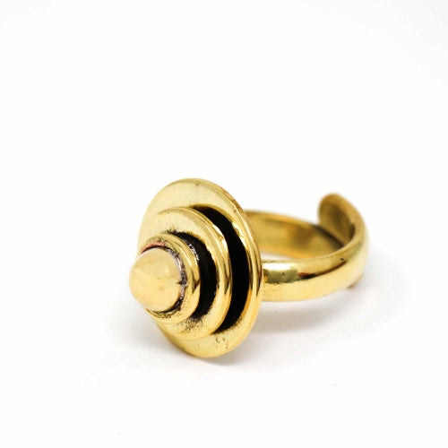 Domed Adjustable Brass Ring - Best Today's Gifts