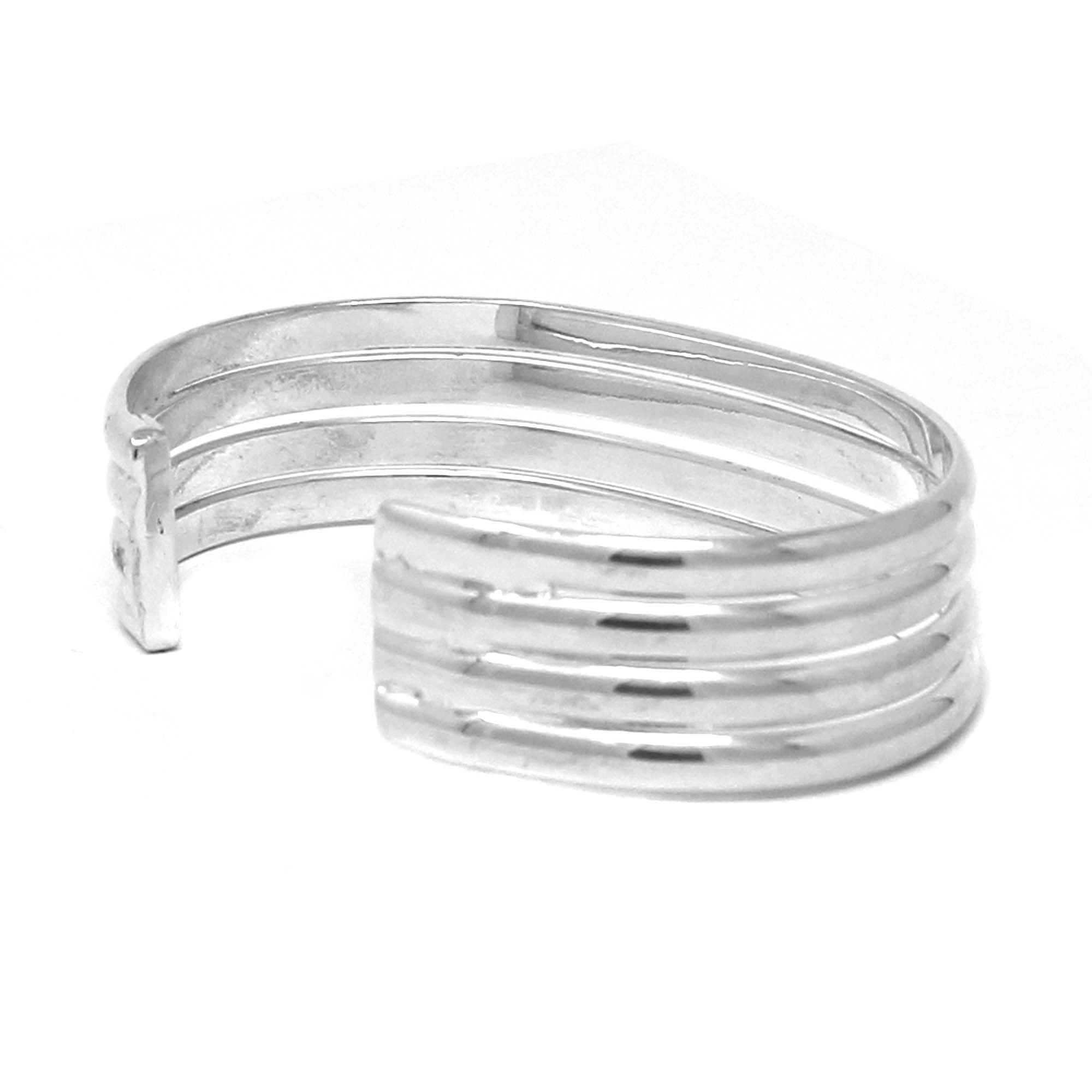 Alpaca Silver Overlay Cuff Bracelet - Four Bar Design - Best Today's Gifts